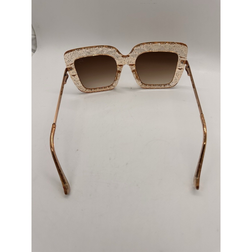 Betsey Johnson Glitter Sunglasses Swiftie Showgirl Era Oversized Square Glam - Picture 4 of 10